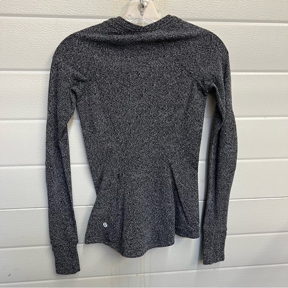 NWT Lululemon Runderful Long Sleeve - Rush Jacquard Black White - Picture 7 of 12
